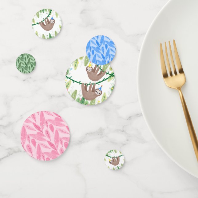 Confettis Super mignon paresse en casquettes de fête (Groupe)