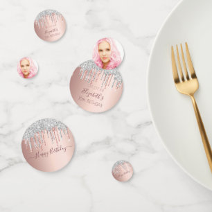 Confettis Sweet 16 16ème rose or parties scintillant photo a