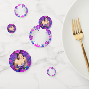 Confettis Sweet 16 Flocon de neige hivernal Anniversaire