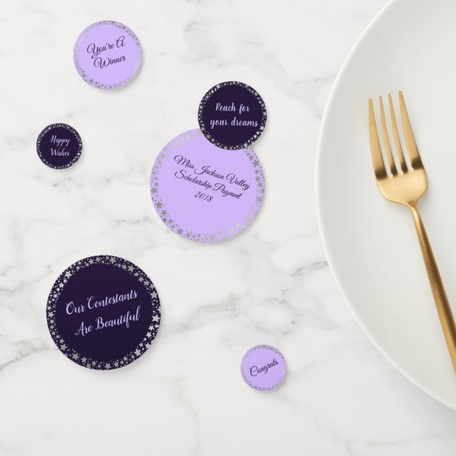 Confettis Table Confetti-Pageant Mélange 3 Nos Concours (Groupe)