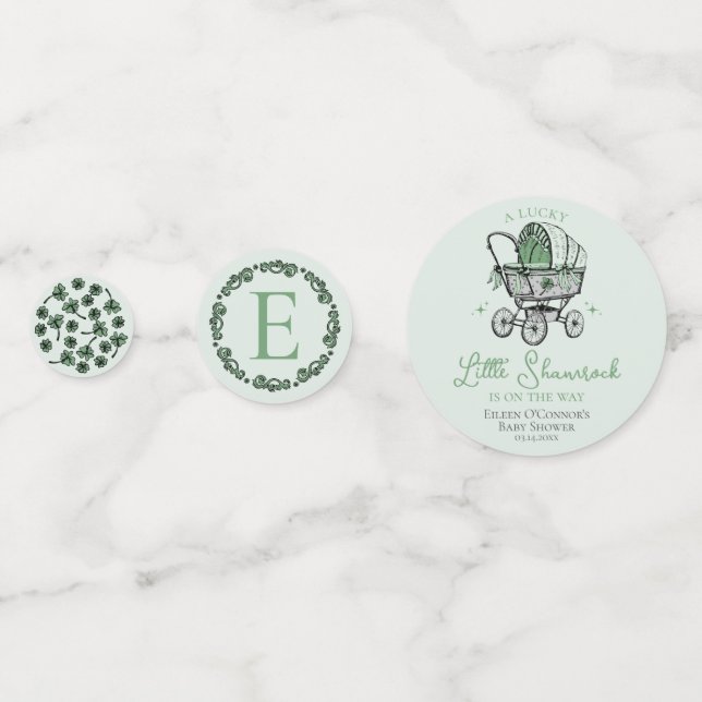 Confettis Table de Baby showers verts (Derrière)