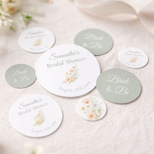 Confettis Table de fête de jardin de fleurs sauvages pour un