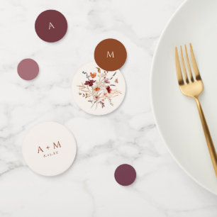 Confettis Table de mariage élégante du Fleur sauvage Boho