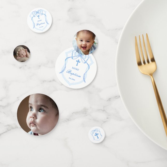 Confettis Tableau Baptême de crête de mât bleu clair (Groupe)