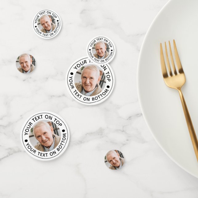 Confettis Tableau Couleurs de texte personnalisées de photo  (Groupe)