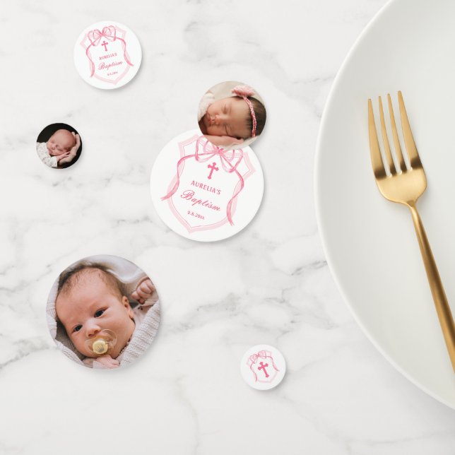 Confettis Tableau de Baptême de la crête de la corneille ros (Groupe)