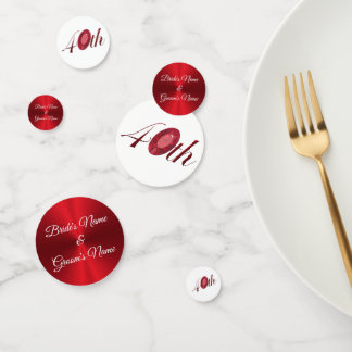 Confettis Tablefetti - 40e anniversaire de Mariage personnal