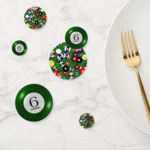 Confettis Tablefetti - Billard et 6 balles