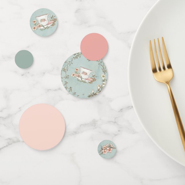 Confettis Tea Party fleur sauvage (Groupe)