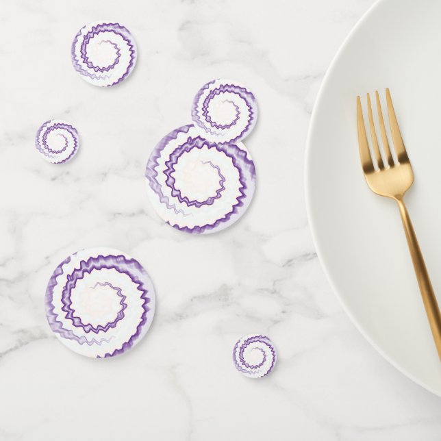 Confettis Teinture violette violet blanc tourbillon (Groupe)