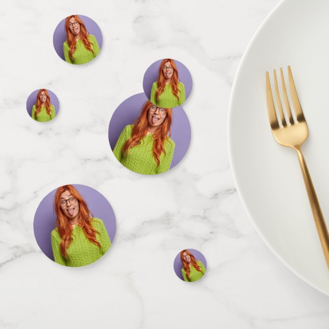 Confettis Tête de fête personnalisée drôle avec photo de vis (Groupe)