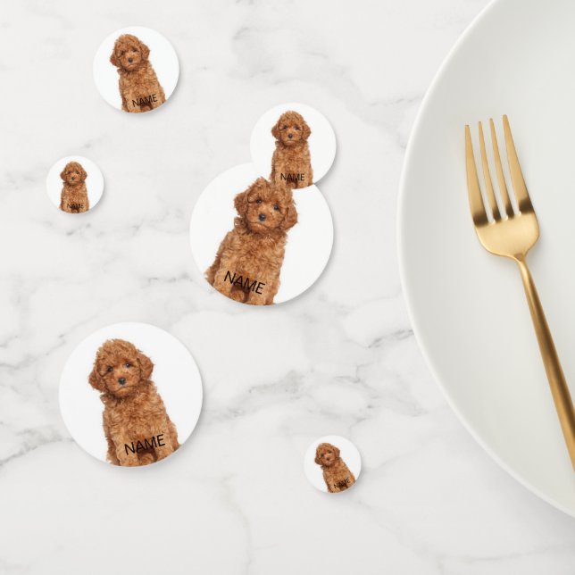 Confettis Texte de nom d'image personnalisée (Groupe)