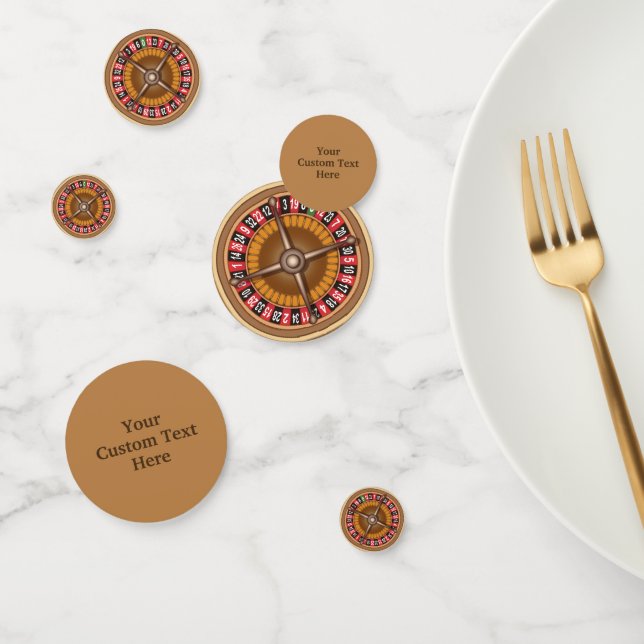 Confettis Texte personnalisé Roulette Roulette Table de roul (Groupe)