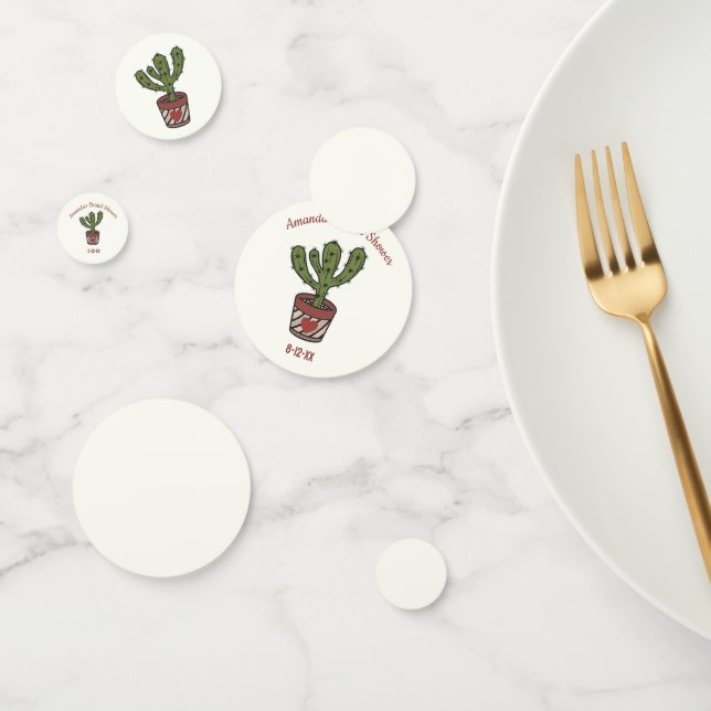 Confettis Thème Cactus pour Enterrement de Vie de Célibatair (Groupe)