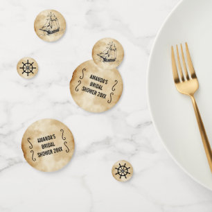 Confettis Thème de Baby Shower Pirate Rustique pour une Mari