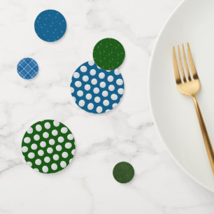 Confettis Thème de golf vert et bleu