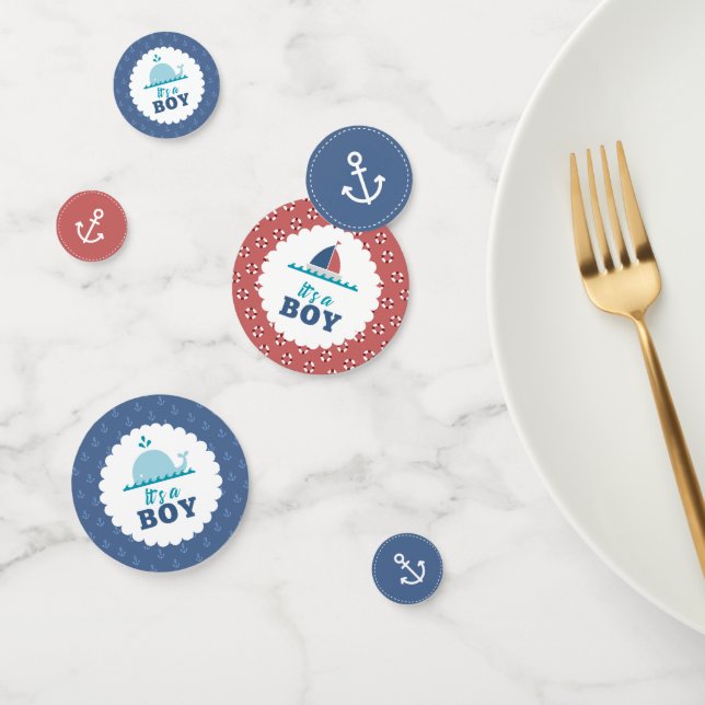 Confettis Thème nautique C'est un garçon ID573 (Groupe)