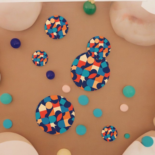 Confettis Thème Rétro (retrobauhaus party confetti,kids birthday party,baby shower,graduation,nightparty,throw fun confetti)