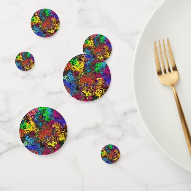 Confettis Tourbillonneurs colorés abstraits / (Groupe)