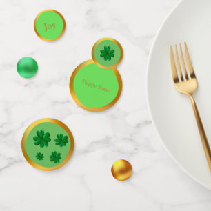 Confettis Trèfles verts heureux