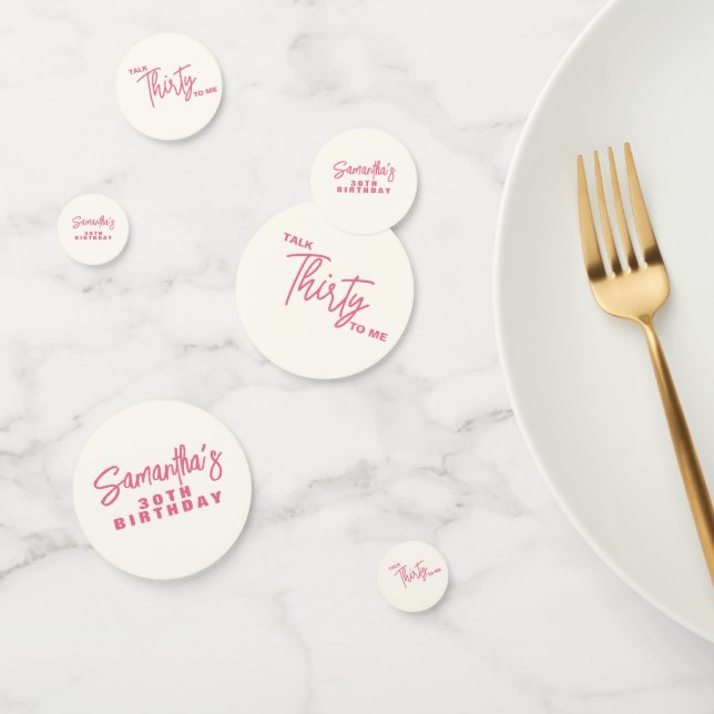 Confettis Trendy Pink Parle Trente à moi 30e anniversaire (Groupe)