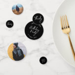 Confettis Trente | Black & White Modern 30th Birthday Photo<br><div class="desc">Ajoutez des détails à votre journée spéciale avec cet élégant confetti de table photo de 30 ans. Ce design présente un script de brosse chic "Thirty",  "Cheers",  "Birthday" en noir et blanc combo. D'autres conceptions et fournitures de fête sont disponibles à ma boutique BaraBomDesign.</div>