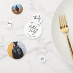 Confettis Trente | Black & White Modern 30th Birthday Photo<br><div class="desc">Ajoutez des détails à votre journée spéciale avec cet élégant confetti de table photo de 30 ans. Ce design présente un script de brosse chic "Thirty",  "Cheers",  "Birthday" en noir et blanc combo. D'autres conceptions et fournitures de fête sont disponibles à ma boutique BaraBomDesign.</div>