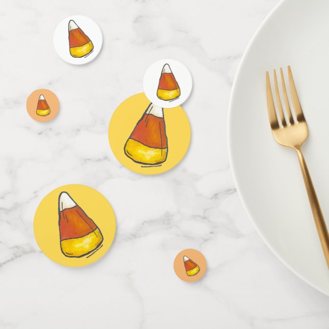 Confettis Trick ou traiter Happy Halloween Party Candy Corn (Groupe)
