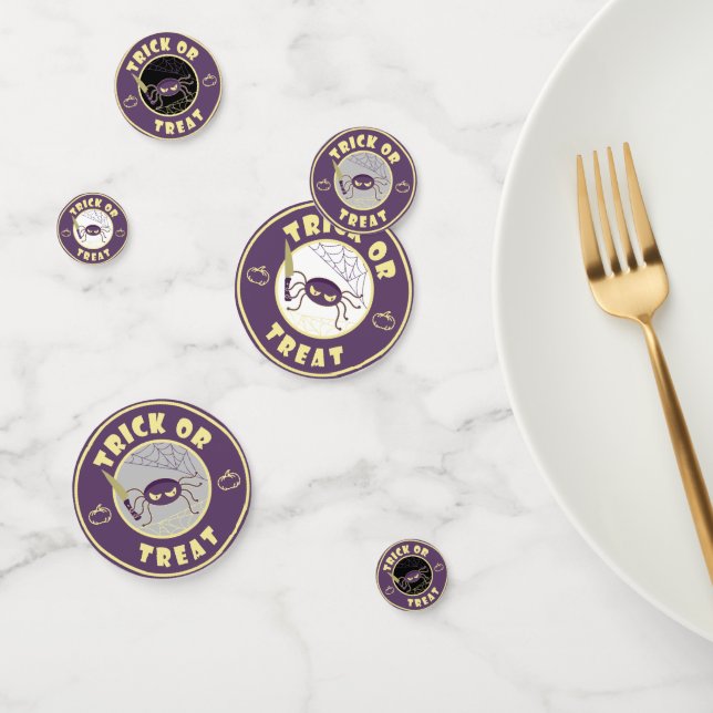 Confettis Trick ou traiter l'araignée halloween style Starbu (Groupe)