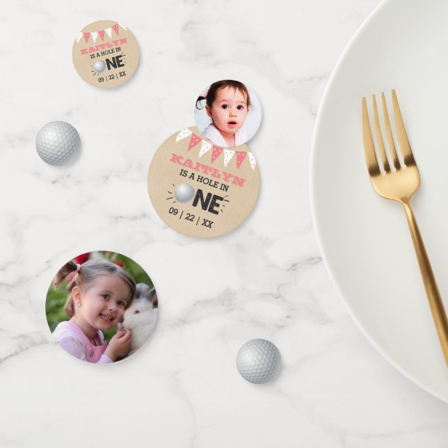 Confettis Trou en une fille Golf 1er anniversaire Par tee (Groupe)