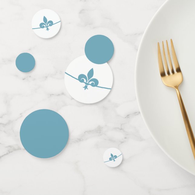 Confettis Turquoise Fleur de Lis Table Wedding shower Confet (Groupe)