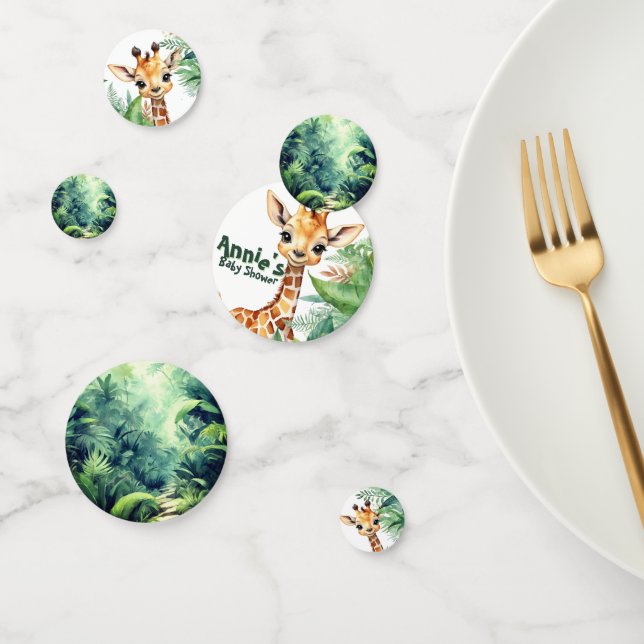 Confettis Un Baby shower Safari sauvage African Jungle Green (Groupe)