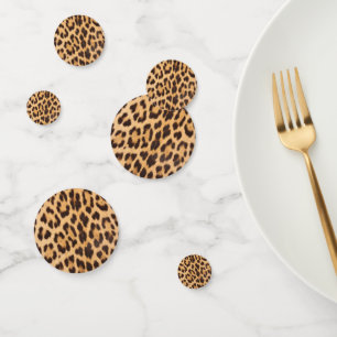 Confettis un empreinte de léopard chic et féminin applaudit 