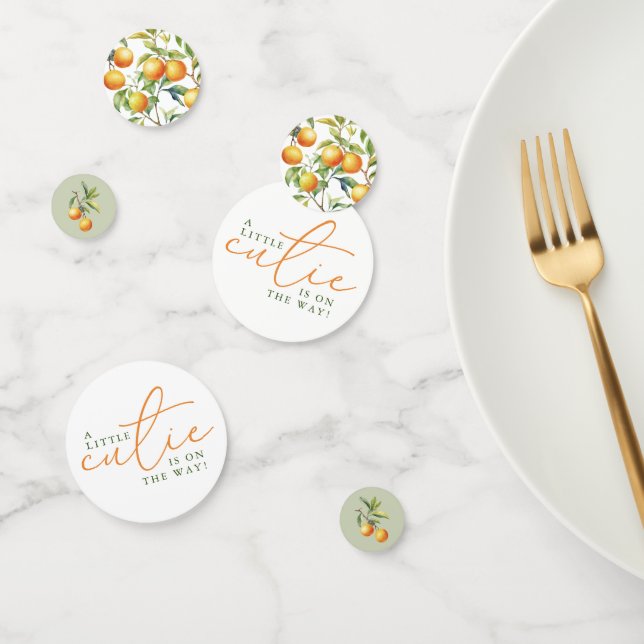 Confettis Un petit amour arrive Bébé orange Fête Prénatale (Groupe)