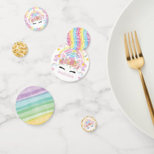 Confettis Unicorn Party Rainbow Personnalisé Anniversaire
