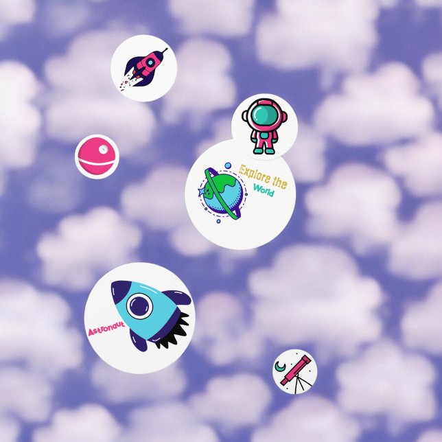 Confettis Vaisseau spatial Astronaute  (astronaut spacecraft, telescope,planet party confetti,kids birthday party,baby shower,graduation)