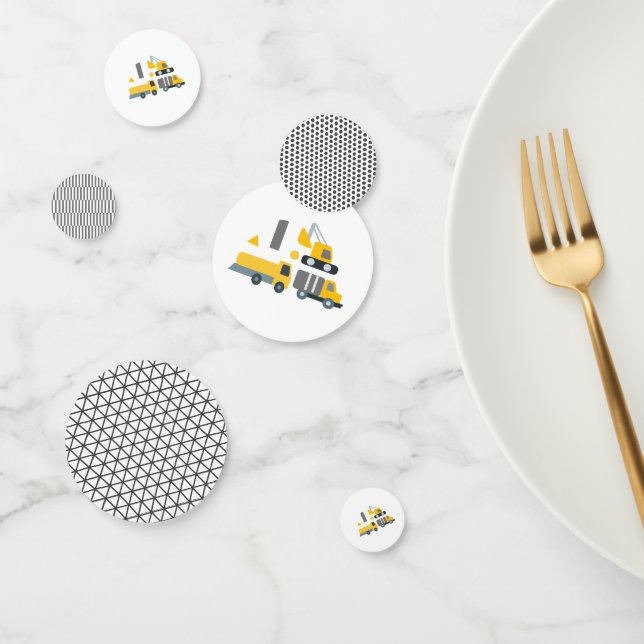 Confettis Véhicule de construction moderne fête d'anniversai (Groupe)