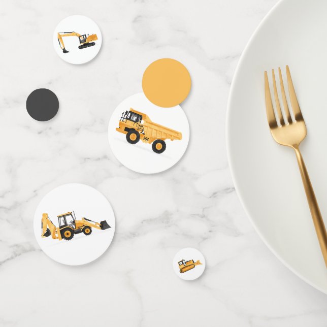 Confettis Véhicules de construction anniversaire {arty (Groupe)