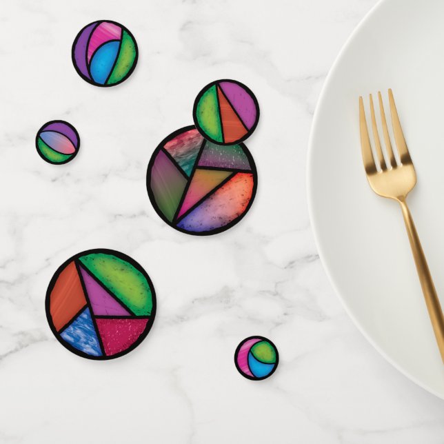 Confettis Verre Tissu Design moderne Fenêtre traditionnelle (Groupe)