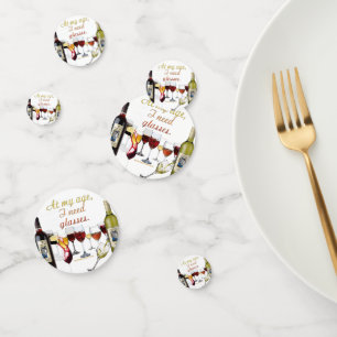 Confettis Verres à vin SlipperyJoe's jeu de mots coquin roug