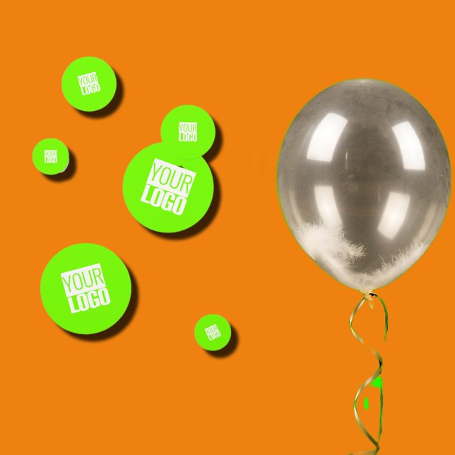 Confettis vert fluorescent - ajoutez votre logo (Créateur téléchargé)