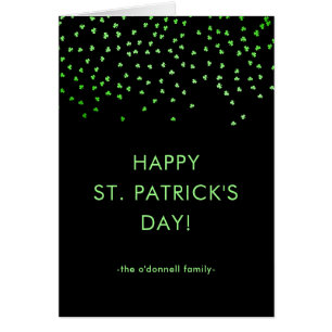 Confettis verts de shamrock le jour de St Patrick