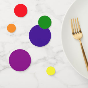 Confettis Vibrant Rainbow Colors Party