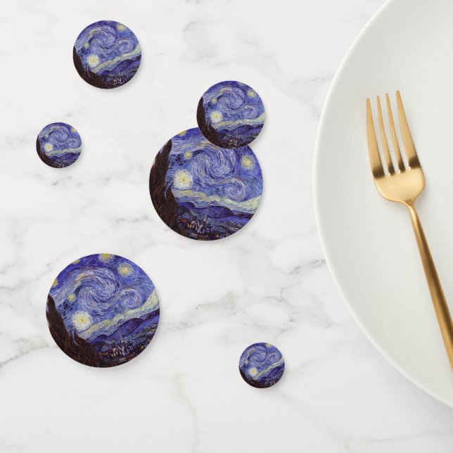 Confettis Vincent Van Gogh Starry Nuit Vintage Art (Groupe)
