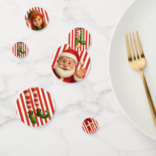 Confettis Visages et jambes d'elfe amusants Noël au Pôle N