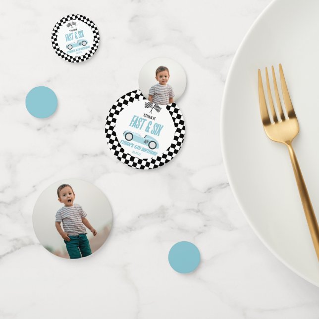 Confettis Voiture Fast & Six Blue Race 6e fête d'anniversair (Groupe)