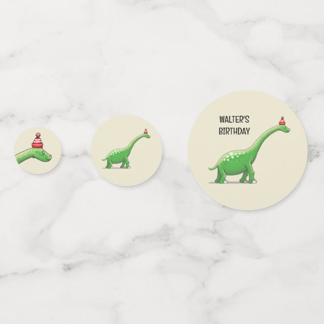 Confettis Walter le Dinosaur (Devant)