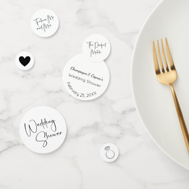 Confettis Wedding shower de script moderne (Groupe)