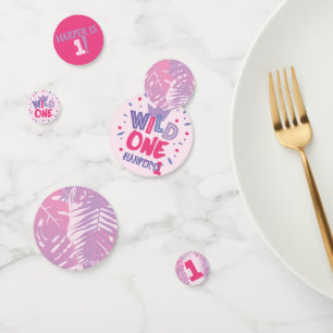Confettis Wild One Jungle Thème Girl Premier anniversaire