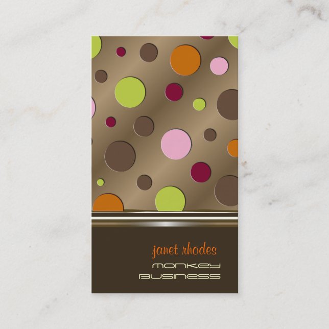 Conffettis sur cartes de visite en cuivre (Devant)